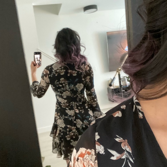 Privilege One Love Long Sleeve Ruffle Mini Dress - Picture 3 of 4